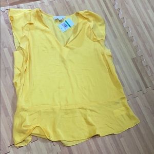 Beautiful NWT Michael kors yellow blouse